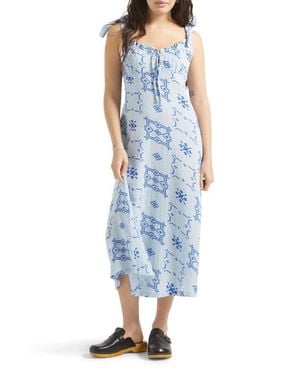 Brixton The Tie Strap Sleeveless Midi Dress - Blue