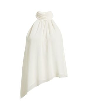 Open Edit Asymmetric Woven Top - White