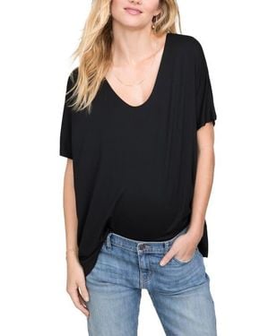 HATCH The Perfect Vee Maternity Tee - Black