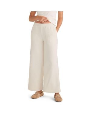 Haven Well Within Brushed Terry Wide Leg Pants - Natural