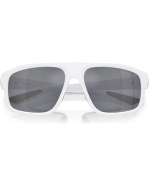 Prada Linea Rossa 59Mm Shield Sunglasses - Gray