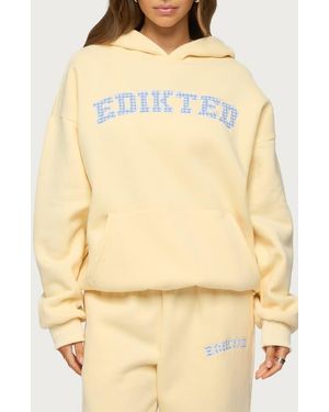 Edikted Lover Oversize Cotton Blend Hoodie - Natural