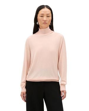 Another Tomorrow Featherweight Turtleneck - Black