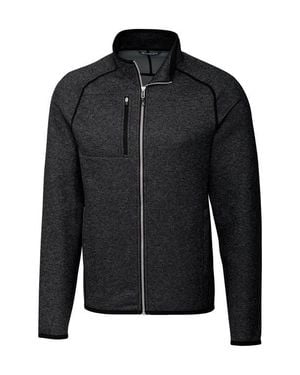 Cutter & Buck Mainsail Sweater Knit Full Zip Jacket - Black