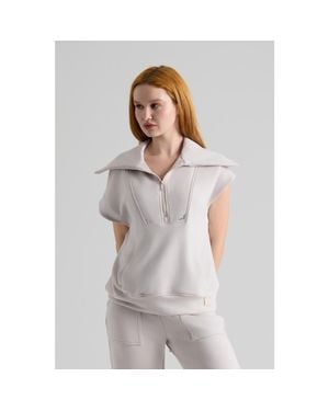 Le Fafo Ivana Short Sleeve Top - Gray