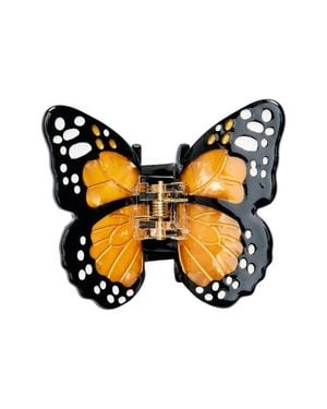 Solar Eclipse Mini Monarch Hair Claw Clip - Black