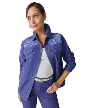 Jessica London Classic Cotton Denim Jacket - Blue
