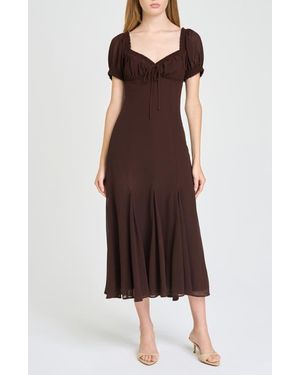 Wayf Natalie Midi Dress - Brown