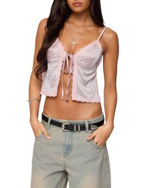 Edikted Dot Backless Satin Camisole - Multicolor