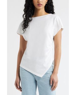 Open Edit Asymmetric Cotton T-Shirt - White