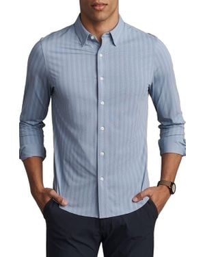 Rhone Commuter Slim Fit Performance Button-Up Shirt - Blue
