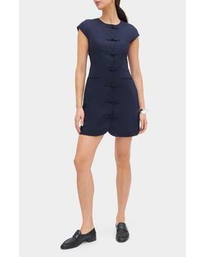 ALIGNE Jennie Cap Sleeve Cotton & Linen Minidress - Blue