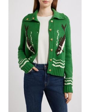 The Great The Bass Cardigan - Green