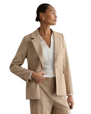 Hobbs Ashleen Single-Breasted Blazer - Natural