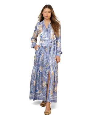 Hale Bob Nicandra Charmeuse Maxi Dress - Blue