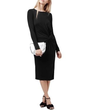 TOPSHOP Knot Front Dress - Black