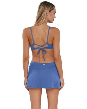 Sunsets Sporty Swim Skirt Bottoms - Blue
