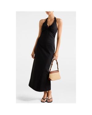 EVER NEW Tia Halter Midi Dress - Black