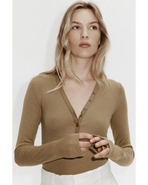 H&M Ribbed Jersey Body - Green