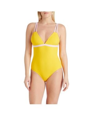 VALIMARE Aruba Double Strap One-Piece Swimsuit - Yellow