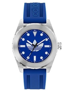 adidas The Discoverer One Silicone Strap Watch, 44Mm - Blue