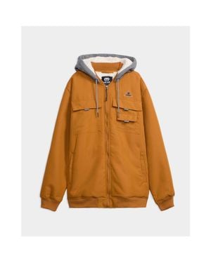 Ecko' Unltd Triple Threat Faux Shearling Bomber Jacket - Orange