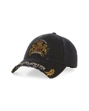 Martine Rose Distressed Cut Peak Baseball Cap - Black