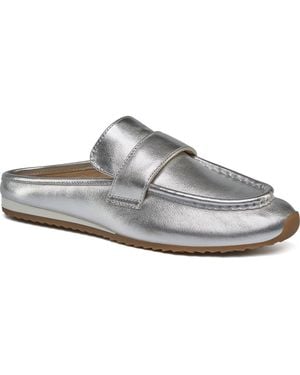 J/Slides Paula Leather Mule - Gray