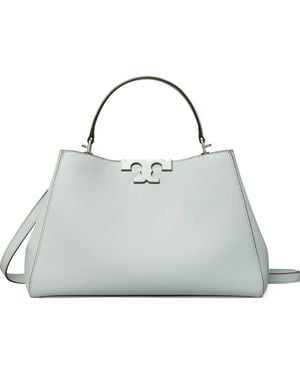 Tory Burch Eleanor Soft Leather Satchel - Gray