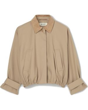 Rohe Suede Collar Cotton Blouson Jacket - Natural