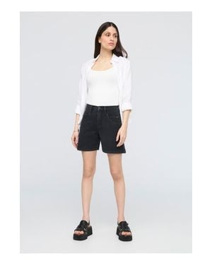 DUER Stretch Canvas High Rise Relaxed Short - White