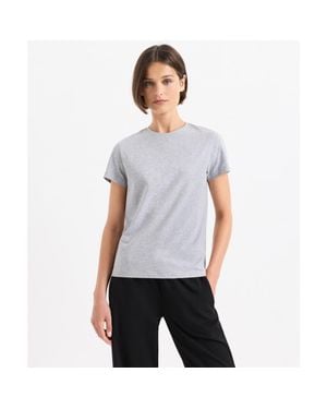 Pact Luxe Essential Crewneck Tee Made With Organic Cotton - Gray