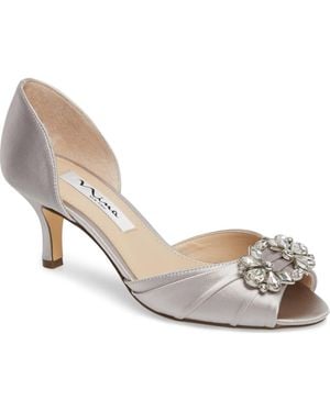 Nina Charisa Open Toe Pump - Metallic