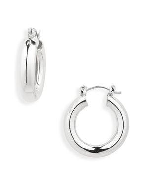 BP. Dipped Bold Medium Hoop Earrings - Metallic