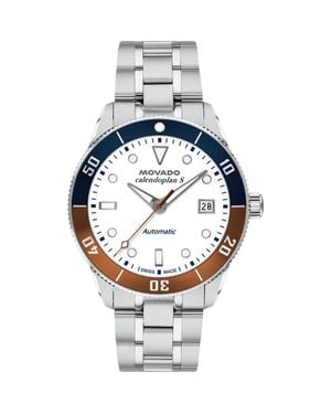 Movado Heritage Calenoplan S Automatic Bracelet Strap Watch, 40Mm - Metallic