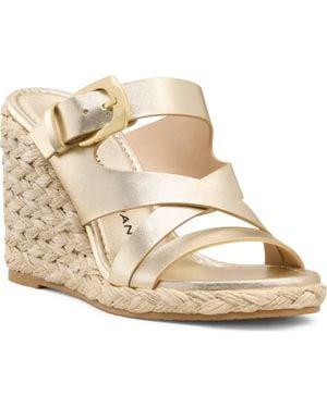 Stuart Weitzman Sai Wedge Sandal - Metallic