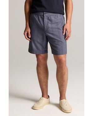 Vince Cove Stripe Cotton & Hemp Shorts - Blue