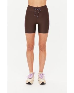 The Upside Oxford 5-Inch Spin Shorts - Brown