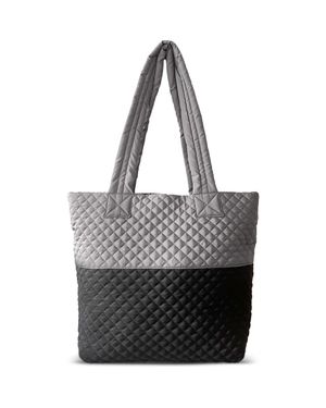 Youzey Newport Two-Tone Quilted Tote Bag - Black