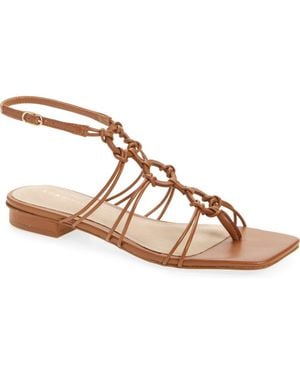 KOKO + PALENKI Catia Ankle Strap Thong Sandal - Brown