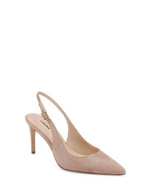 L'Agence Vichy Ii Leather Trimmed Pointed Toe Slingback Pump - Multicolor