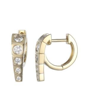 TYPE JEWELRY Mini Diamond Hoop Earrings - White