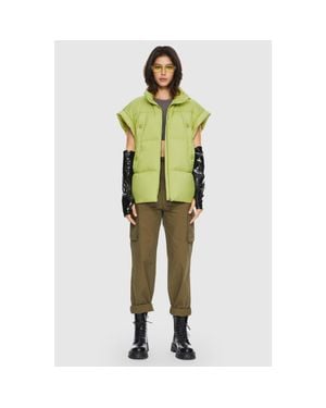 Orolay Oversized Sleeveless Classic Puffer Vest - Green