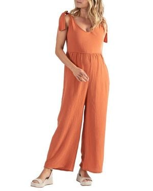 Cache Coeur Canyon Maternity And Nursing Jumpsuit - Orange