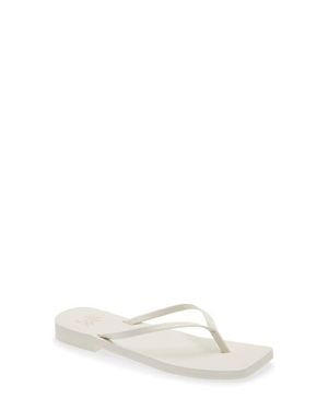 MALVADOS Lola Square Toe Flip-Flop - White