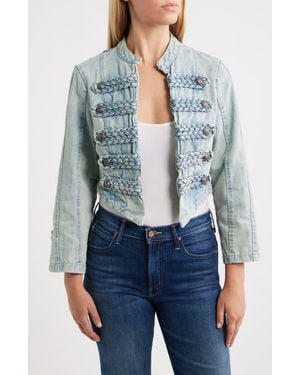 NIKKI LUND Nadja Denim Military Jacket - Blue