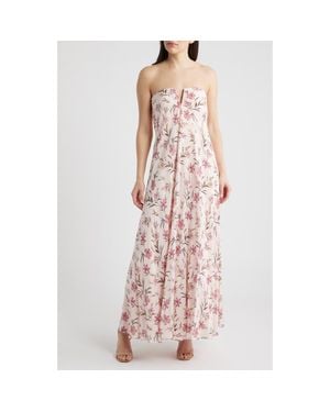 Parker The Emerson Floral Strapless Maxi Dress - Pink