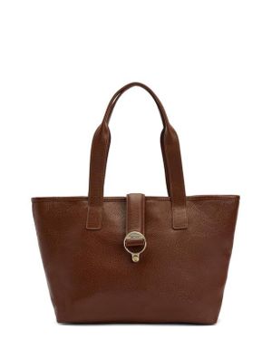Barbour Alder Leather Tote Bag - Brown