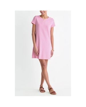 Vineyard Vines Seersucker Stripe Knit Dress - Pink