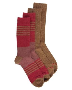 United By Blue 2-Pack Stripe Wool & Yak Blend Crew Socks - Red
